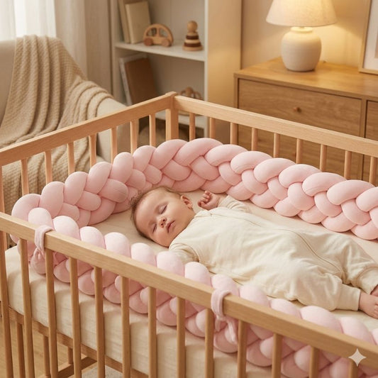 tresse de lit 4 brins rose sommeil paisible