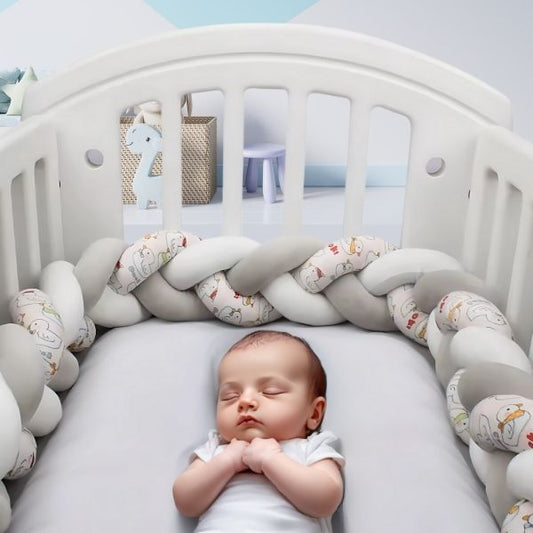 tresse de lit bebe gris blanc canard sommeil enfant
