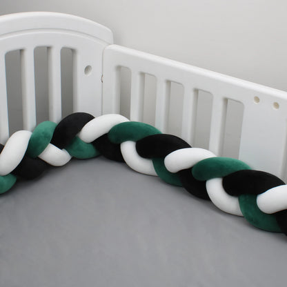 tresse de lit bebe noir blanc vert ultra doux