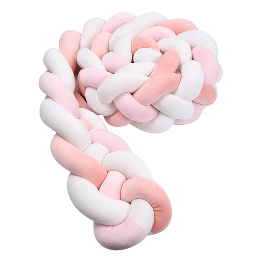 tresse de lit bébé rose blanc fille