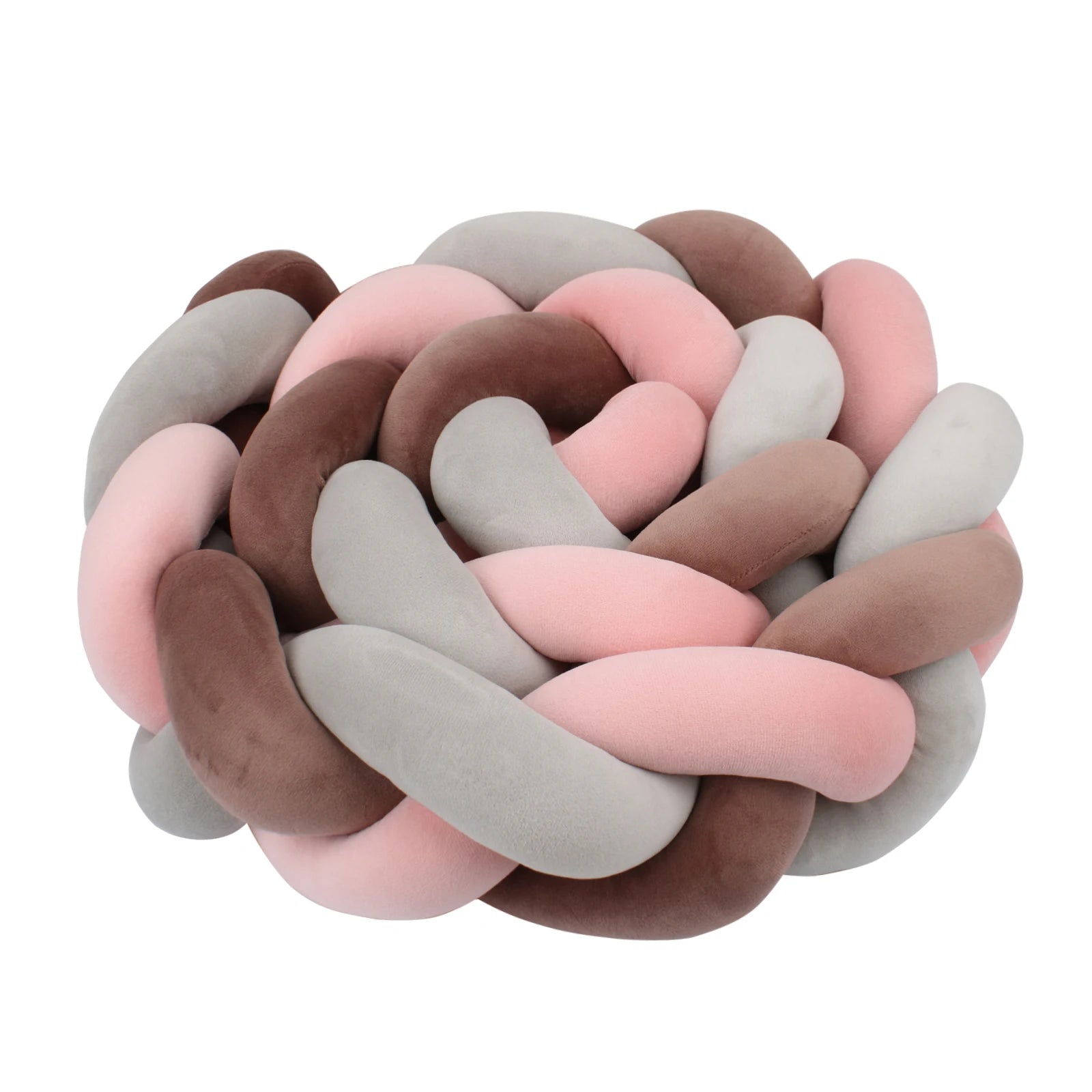 tresse de lit bebe rose marron gris super doux
