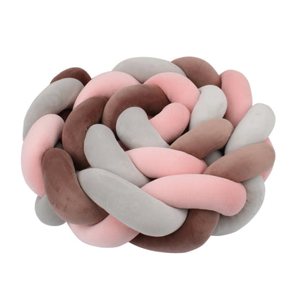 tresse de lit bebe rose marron gris super doux