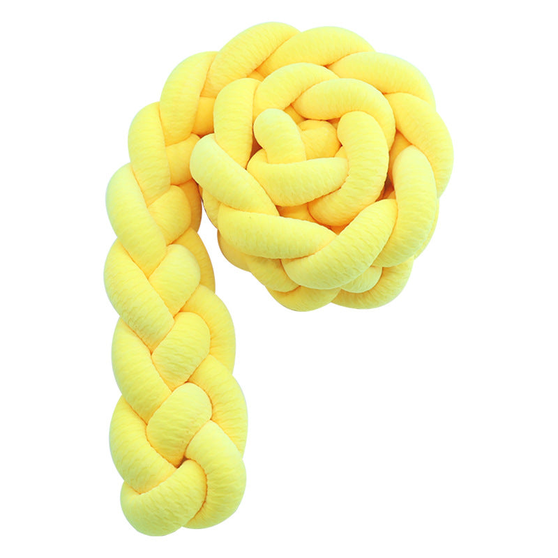 tresse de lit de 4 brins jaune clair