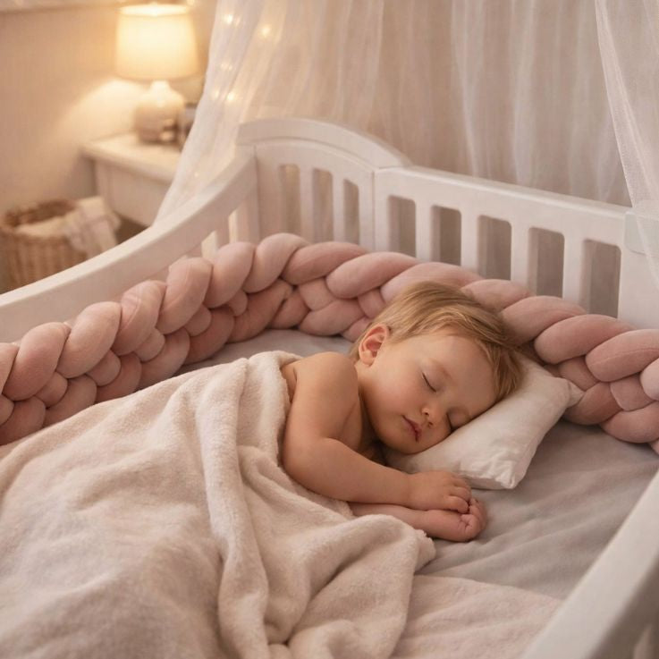 tresse de lit terracotta douce enfant endormi lit