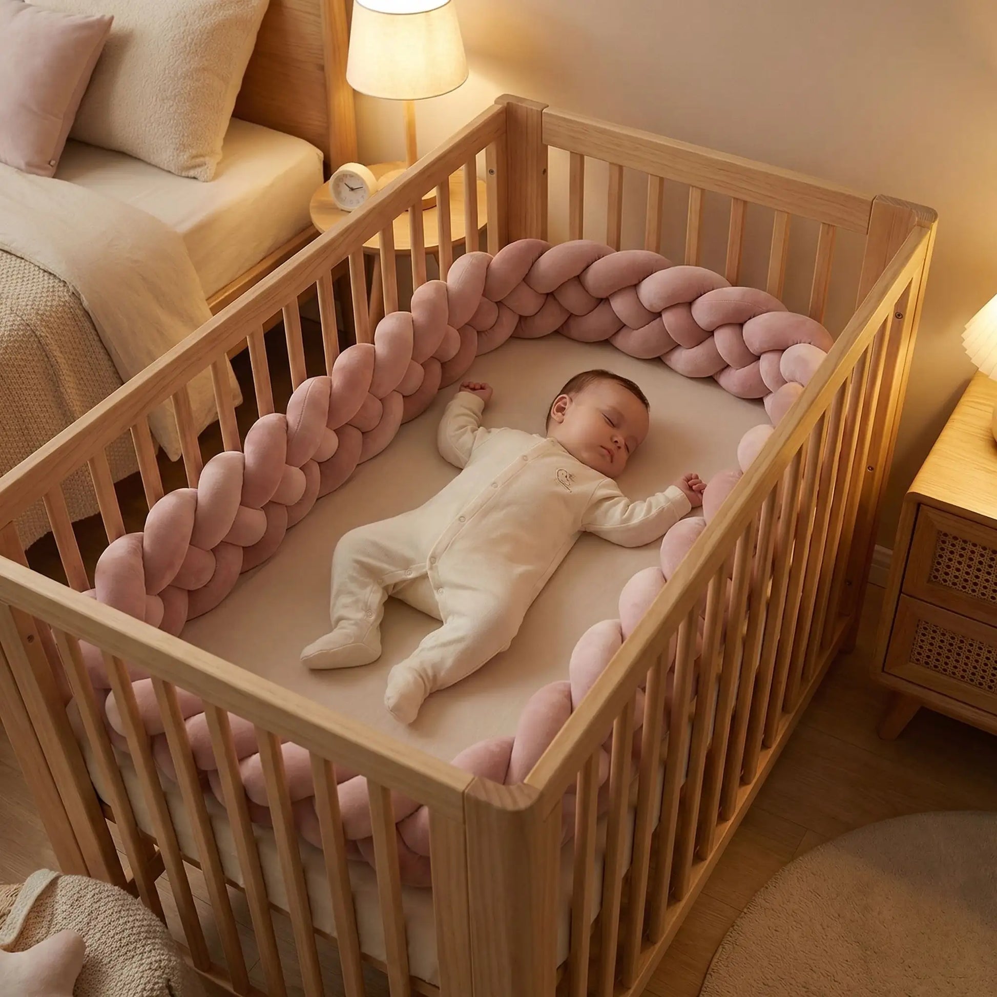 tresse de lit terracotta douce enfant endormi