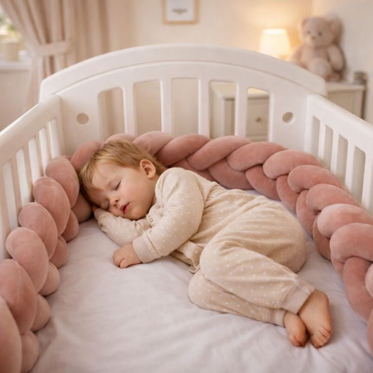 tresse de lit terracotta protectrice enfant endormi lit