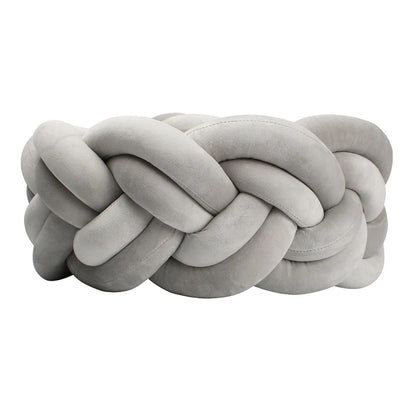 tresse tour de lit gris