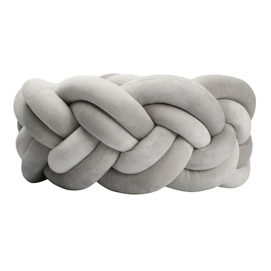 tresse tour de lit gris