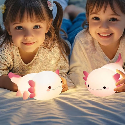 veilleuse bébé axolotl silicone cadeau enfants joyeux