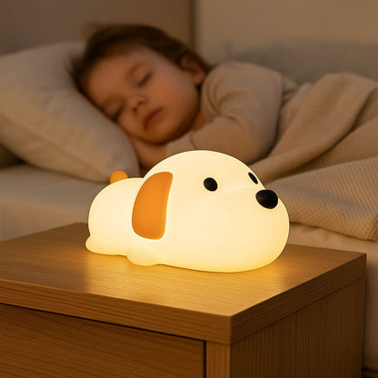 veilleuse bébé chien silicone usb rechargeable enfant endormi calme