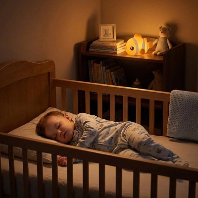 Veilleuse bébé enfant endormi paisiblement