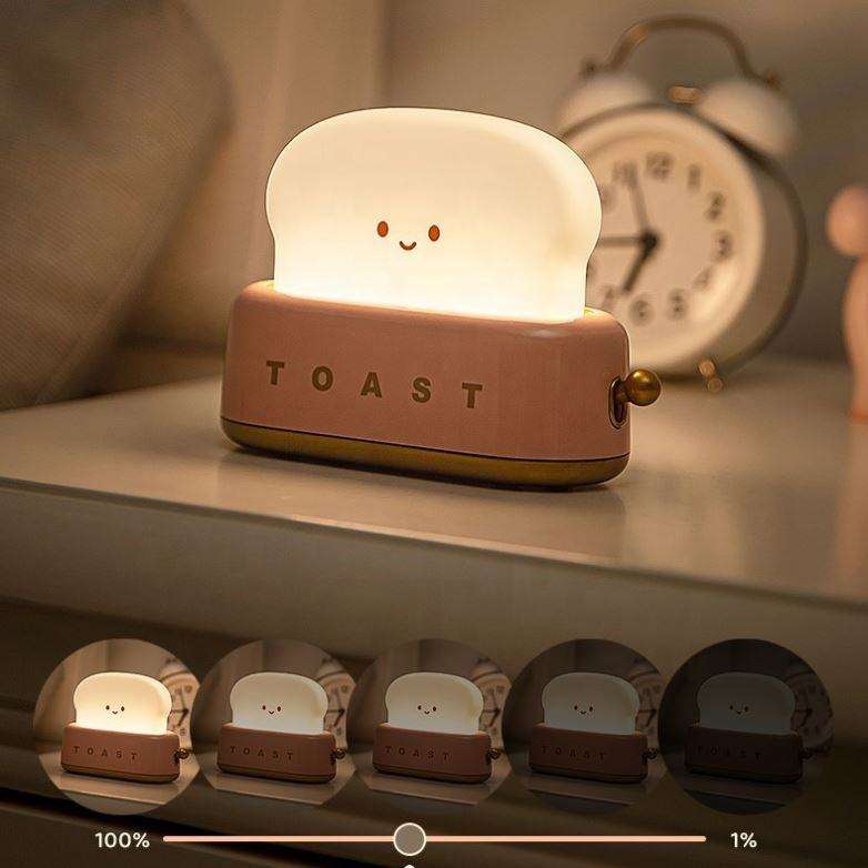 veilleuse bébé grille-pain sécuritaire durable rose luminosité réglable