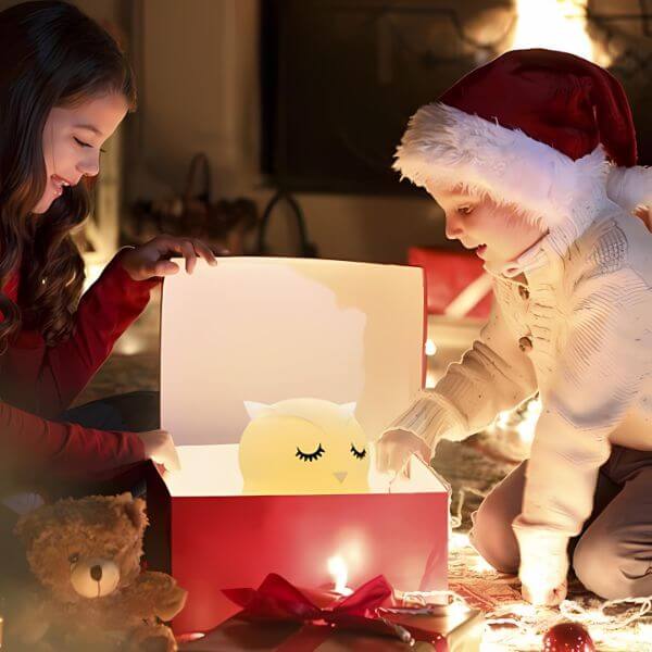 veilleuse bébé hibou cadeau fille garçon anniversaire noël