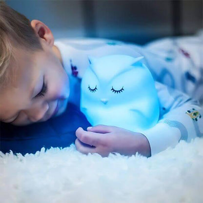 veilleuse bébé hibou silicone sécuritaire enfant souriant