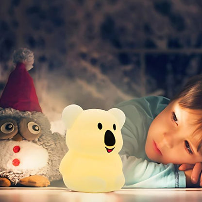 veilleuse bébé koala silicone lumière douce