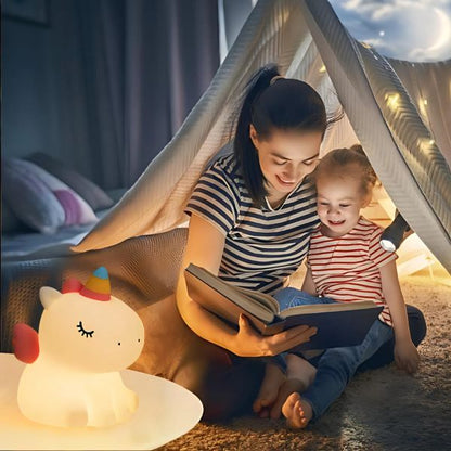 veilleuse bébé licorne nomade apaisante maman fille lecture soir