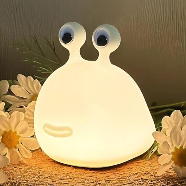 veilleuse bébé limace lumière ajustable rechargeable usb nomade