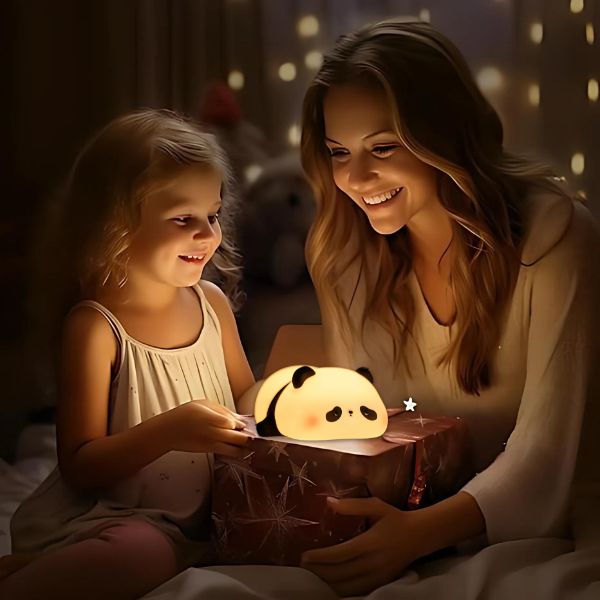 veilleuse bébé panda mignonne cadeau enfant noël anniversaire