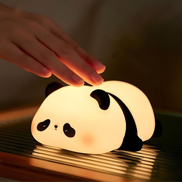 veilleuse bébé panda silicone tactile rechargeable usb portable