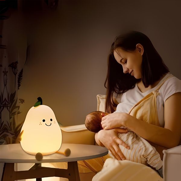 veilleuse bébé poire lumière douce maman allaitement nocturne