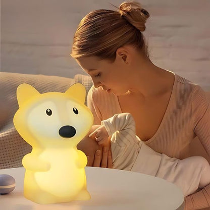 veilleuse bébé renard chaleureuse maman allaite bébé soir