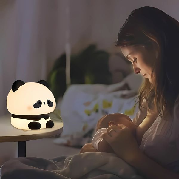veilleuse enfant panda douce tamisee maman bebe allaitement nocturne